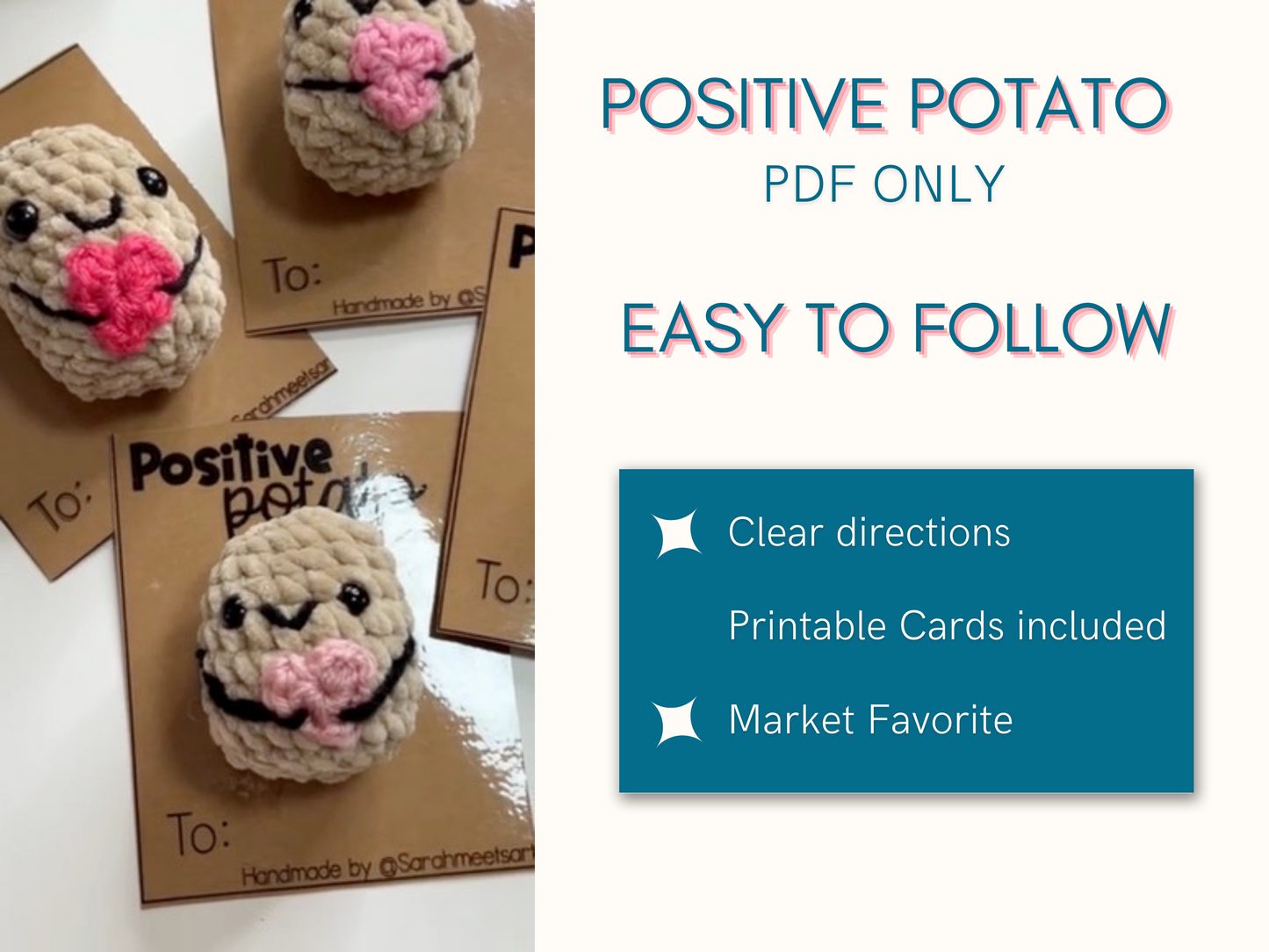Positive Potato Digital Pattern - PDF Only