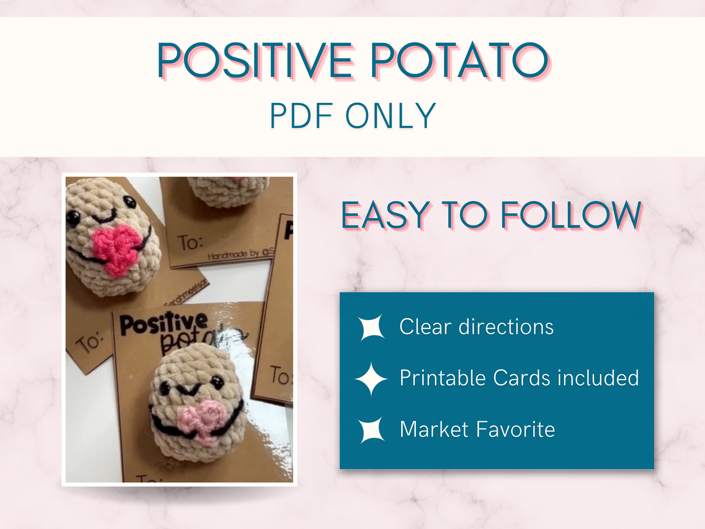 Positive Potato Digital Pattern - PDF Only