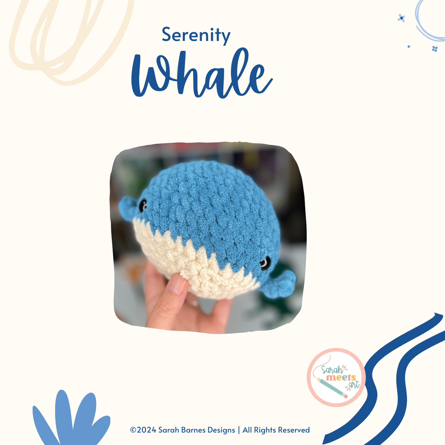 Serenity Whale Digital Pattern - PDF Only